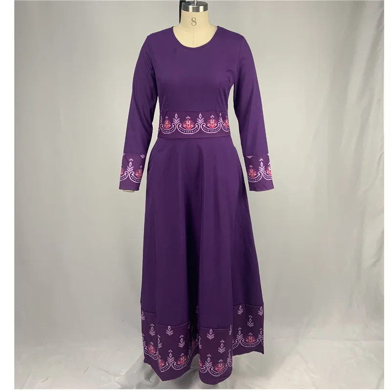 2020 Indonesia Gaun Hijab Bangladesh Plus Ukuran Gaun 5XL Dubai Biru untuk Wanita Pakistan Baju Muslim Pakaian