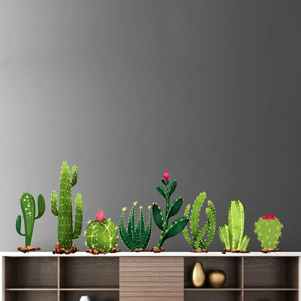 

Garden Potted Plant Bonsai Flower Wall Stickers For Home Room Room Wall PVC DIY Kitchen Mural Living Decoration Decor Decal D6M1