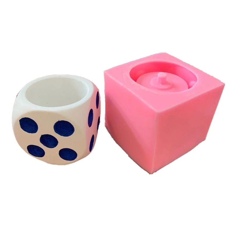 

Handmade Dice Flowerpot Mold Big Suqare Resin Plant Mold Cube Silicone Molds Concrete Flower Pot Mould Art Craft Tools Y1UA