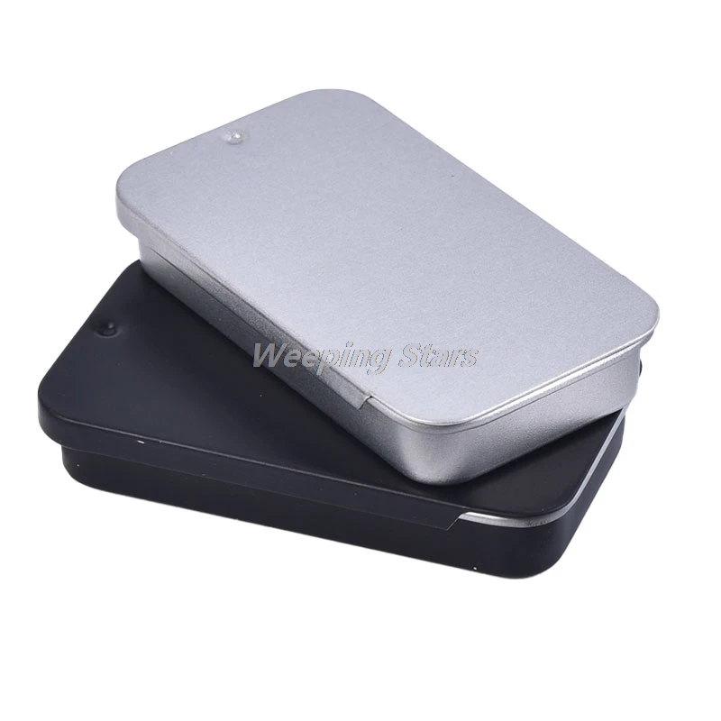 

1PC Mini Iron Box Slide Cover Storage Box Wedding Portable Tin Boxes Container