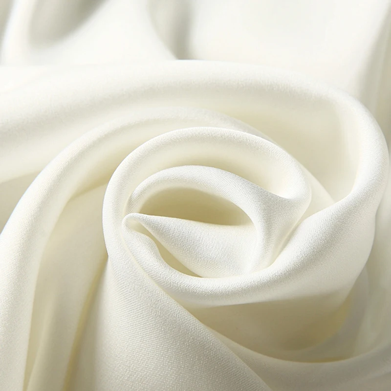 

Spring Autumn Real Silk Women's White Shirt Elegant Turn-down Collar Long Sleeve Floral Embroidery Office Lady Work Blouse Tops