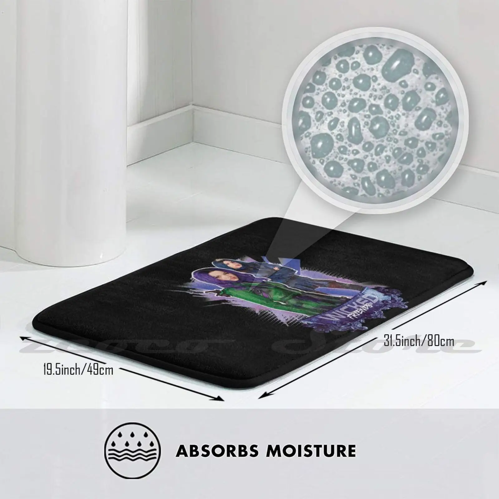 Мягкий Нескользящий Коврик с изображением Мальи Эви плохих друзей 3 дюйма | Дом и