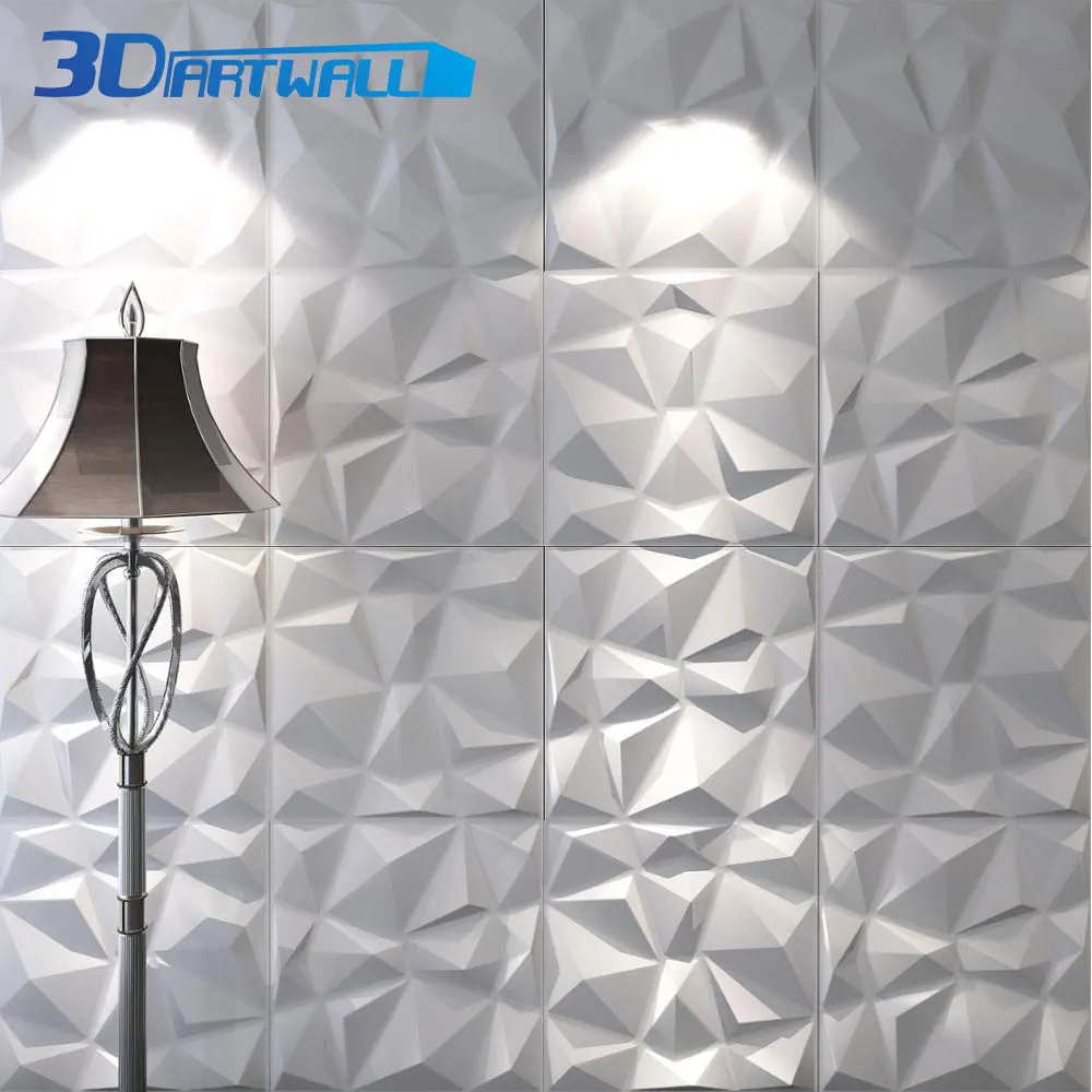 3DARTWALL 3D текстурированные декоративные стеновые панели белые ПВХ алмазные дизайнерские декоры в упаковке 12 32 Sq Ft