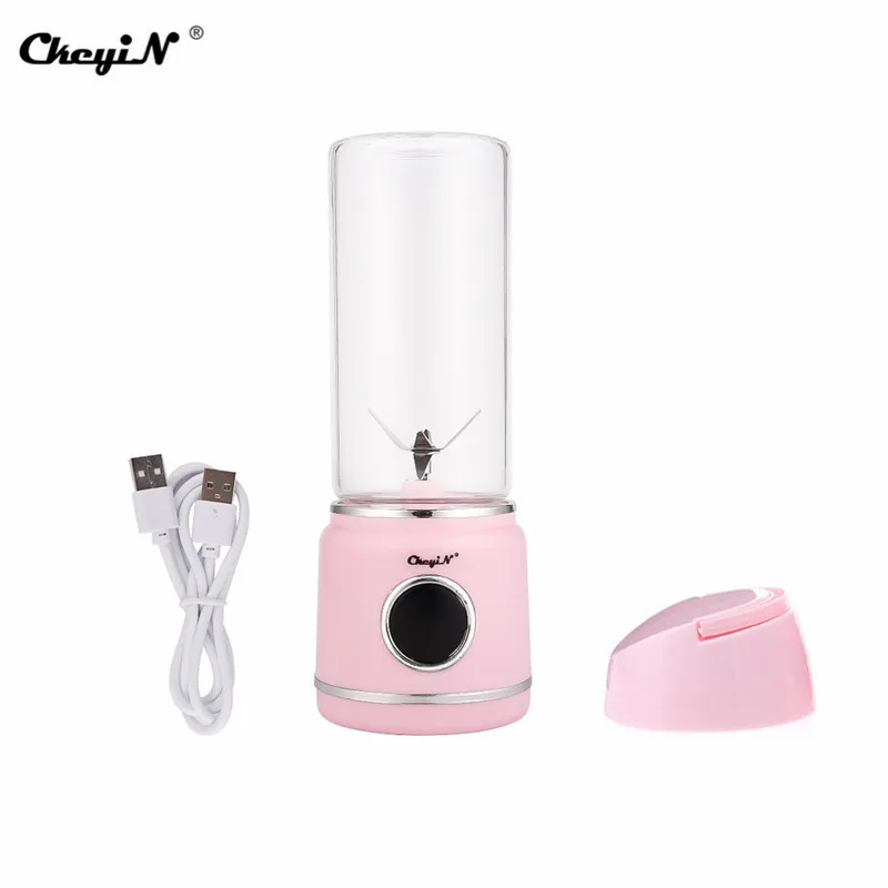 

420ML ELectric Mini Juicer Machine Portable Fruit Blender Crusher USB Rechargeable Juicer Cup Mixer Smoothie Maker for Travel 35