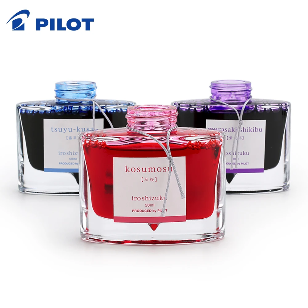 

1box of Japanese PILOT Iroshizuku Color Shizuku INK-50 Natural Color Ink Carbon Ink Liquid Non-clogging Pen 24 Colors 50ml