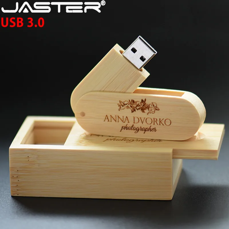 Флэш накопитель JASTER деревянный USB 3 0 + коробка 4 ГБ 8 16 32 64 свадебные подарки|USB