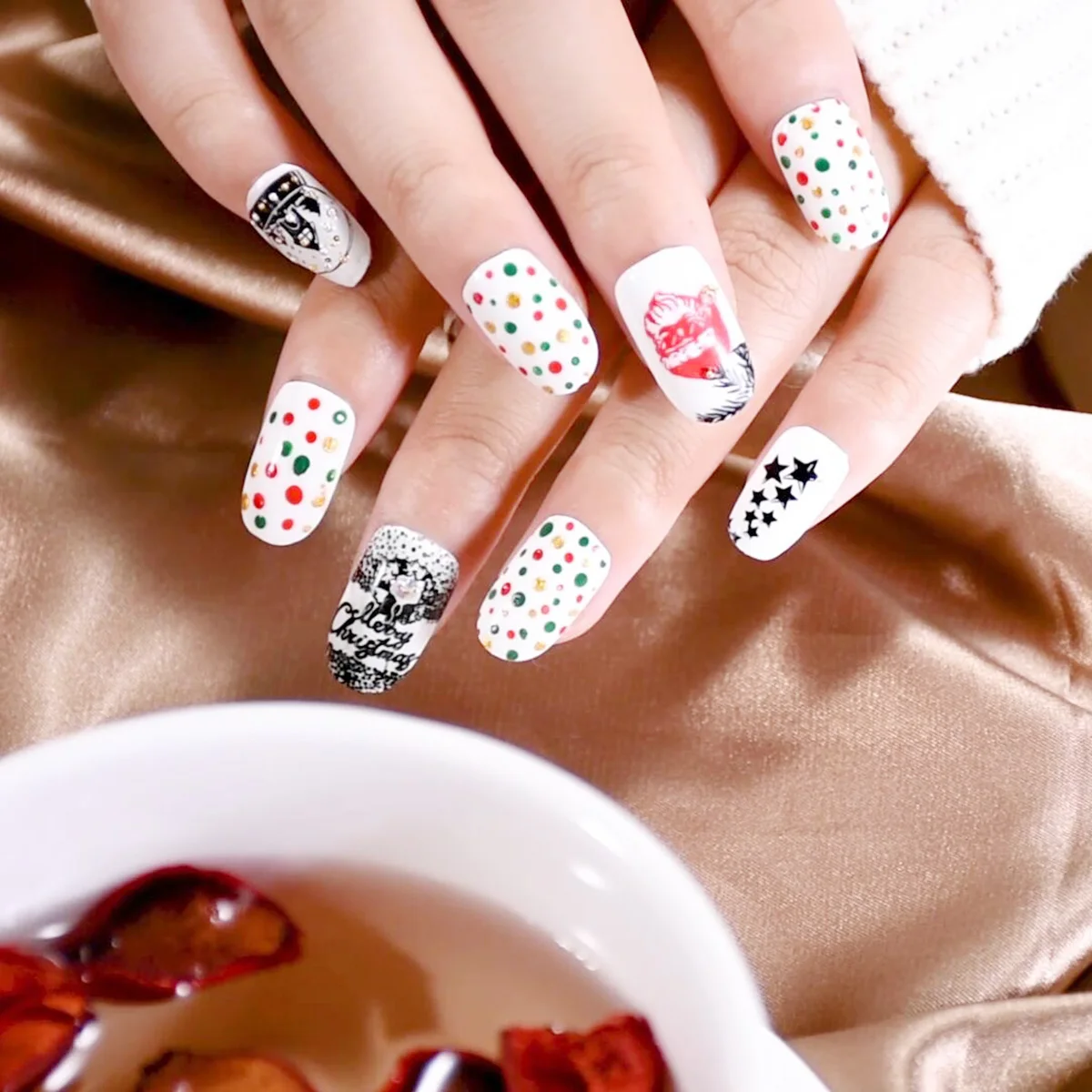 Пластина для стемпинга нейл арта Рождественская елка снежинка звезды