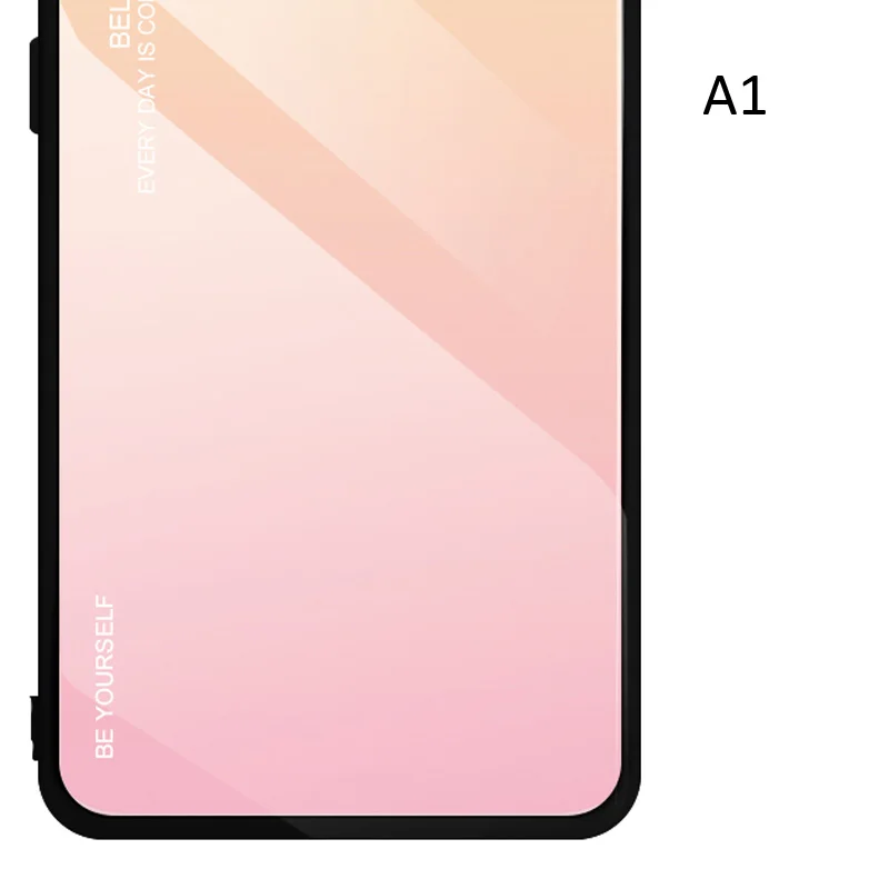 A1 Чехол из закаленного стекла с градиентом из углеродного волокна для Xiaomi Redmi Note 8 Pro 8T - Цвет: A1