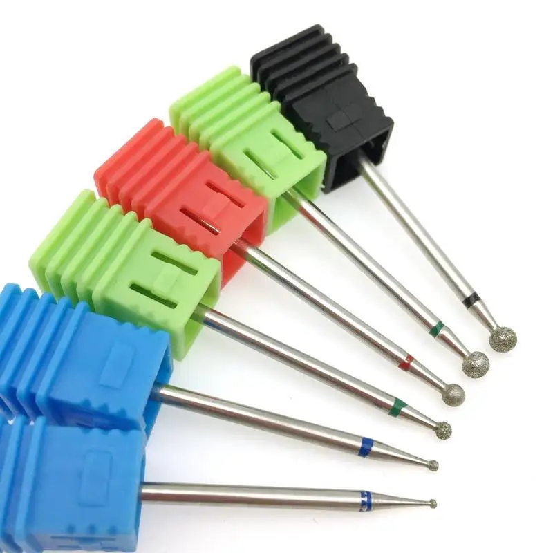 6 Type Round Diamond Nail Drill Bits Rotary Drill For Manicure Electric Machine Accessories Nail Files Cutter Tools