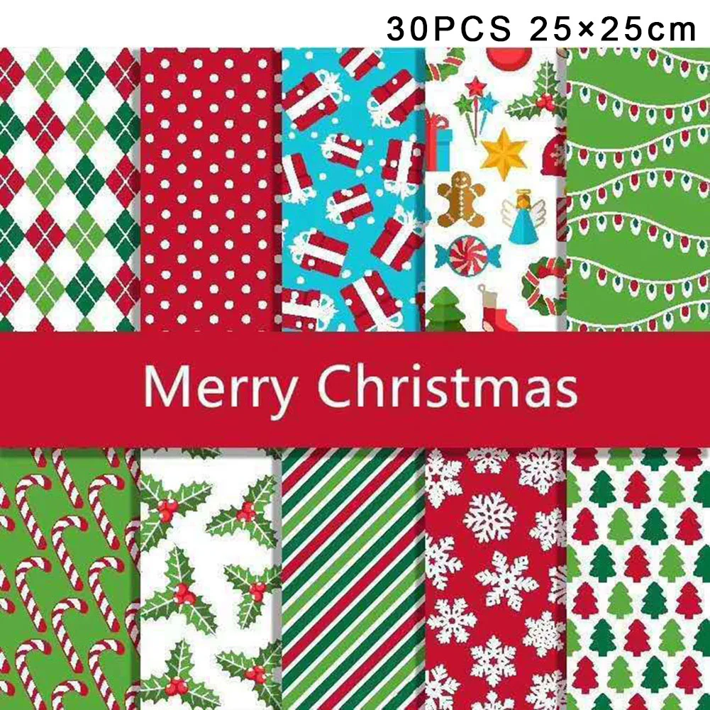 

Cloth Cotton Fabric Small Floral Cotton Fabric 25*25cm Festival 30PCS/SET
