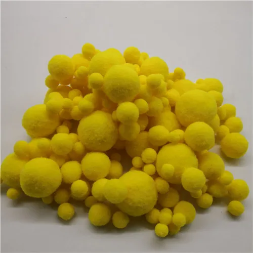 color 05 yellow 20 г 8 до 30 мм смешанный размер 46 Цвет помпон помпоны мех плюшевый шар для шитья на ткани ремесло DIY свадебные украшения, аксессуары - Цвет: color 05 yellow