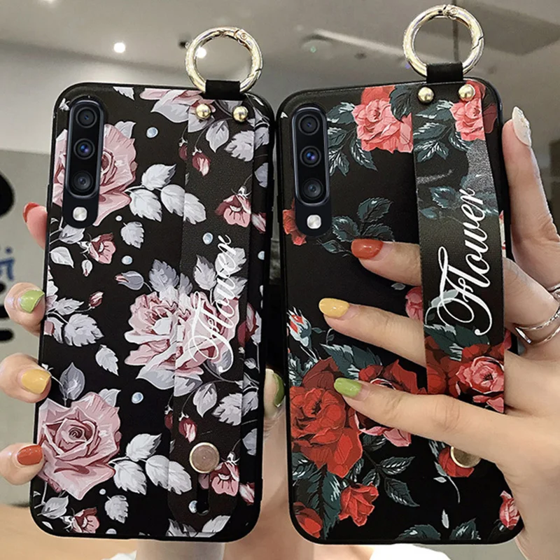 Чехол с ремешком на запястье для Samsung A51 A71 Note 10 Lite A30 A40 S10 A50 A70 | Мобильные телефоны и