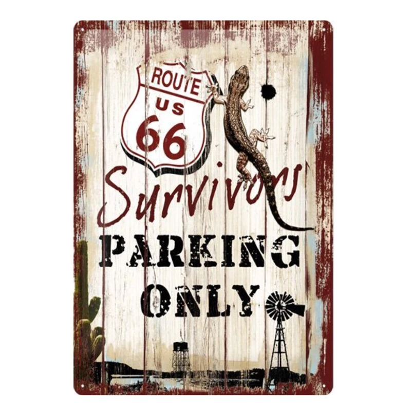 

Только парковка выживших. Металлический жестяной знак