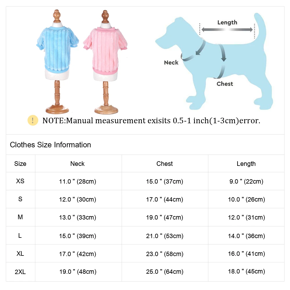 

Cute Pet Clothes Soft Puppy Kitten Pet Coats For Small Medium Dogs Cats Warm Winter Dog Cat Jacket Clothing Chihuahua XS-2XL