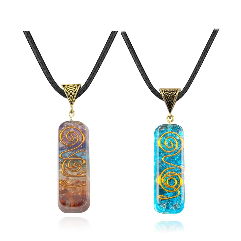 Натуральный 7 Чакра Orgone энергии исцеляющий кулон ожерелье для женщин обувь