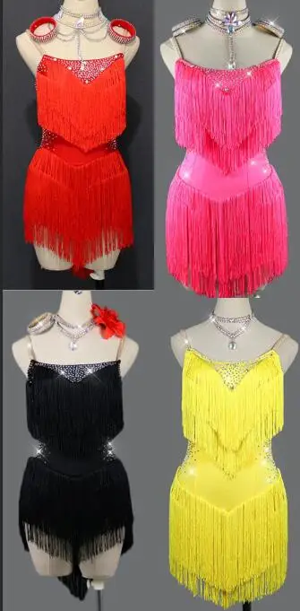 Платье для латинских танцев бахрома сальсы костюмы платье Charleston Flapper Great Gatsby