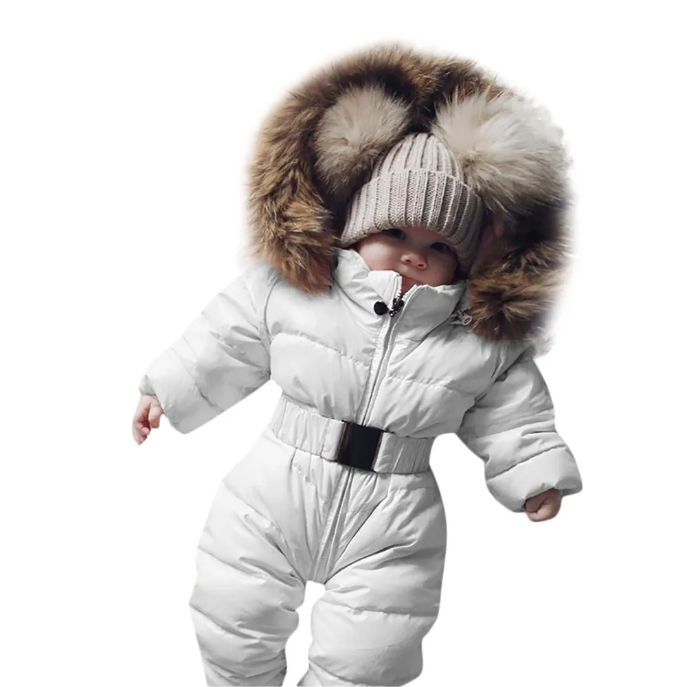 

Winter clothes Infant Baby Snowsuit Boy Girl Romper Jacket Hooded Jumpsuit Warm Thick Coat Outfit Kids Outerwear Infant Clothing
