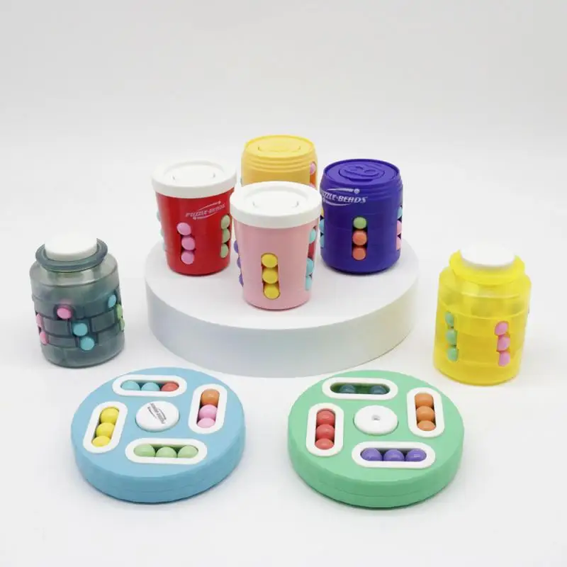 

Magic Bean Cube Toys Rotating Decompression Square Small Beads Children's Puzzle Special Shape Magic Cube Ball Game Creative Toy
