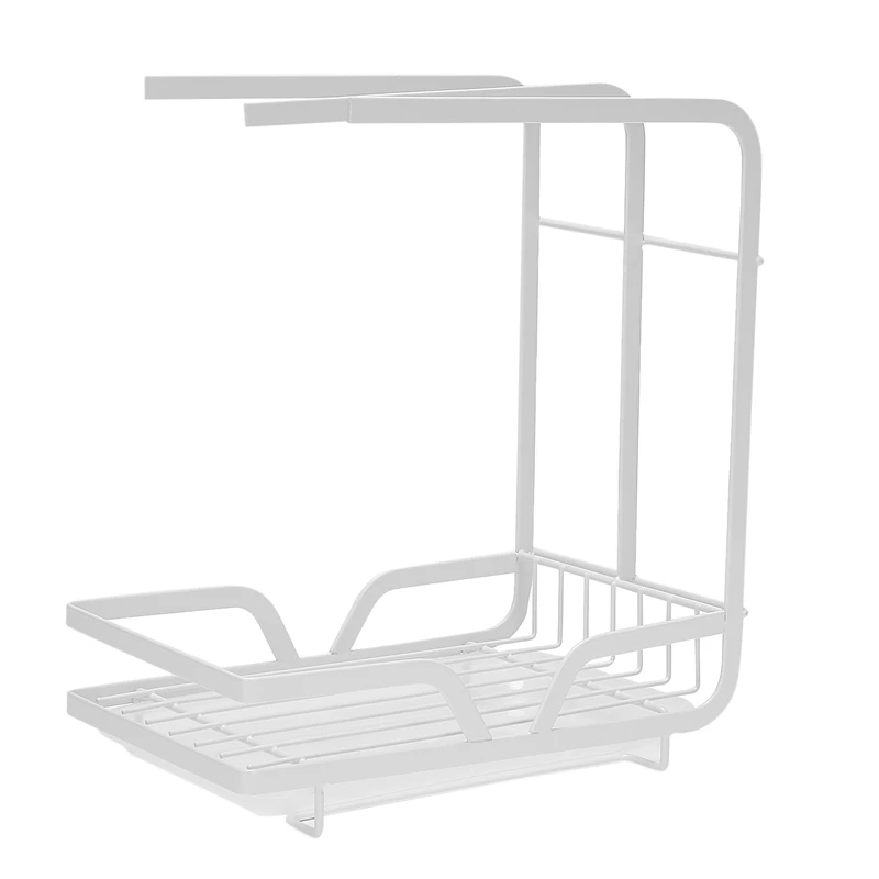 

1Pcs Kitchen Sponge Rack Holder Sink Shelf Organizer Towel Drying Rack with Tray Kitchen Accessories Organizer