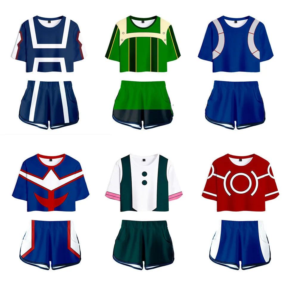 Костюм для косплея девочек MHA My Hero Academy Ochaco Uraraka Asui Tsuyu летняя юбка размера плюс