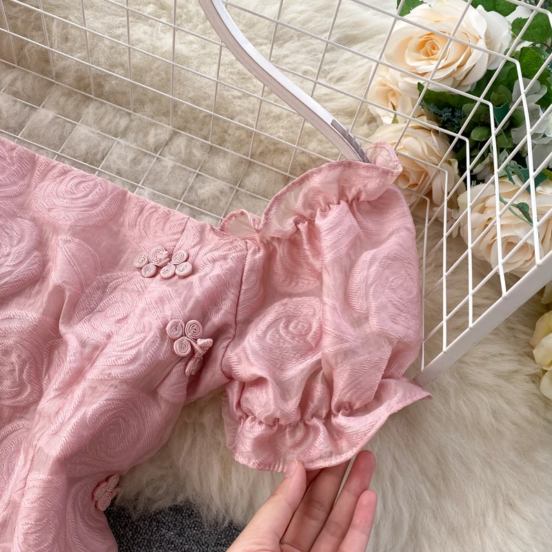 Женские французские романтические ретро-платья повседневные платья с 3D