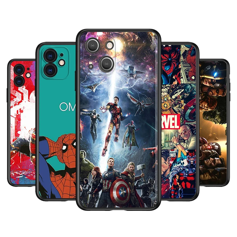 

Avenger Superhero Marvel Silicone Cover For Apple IPhone 13 12 Mini 11 Pro XS MAX XR X 8 7 6S 6 Plus 5S SE Phone Case