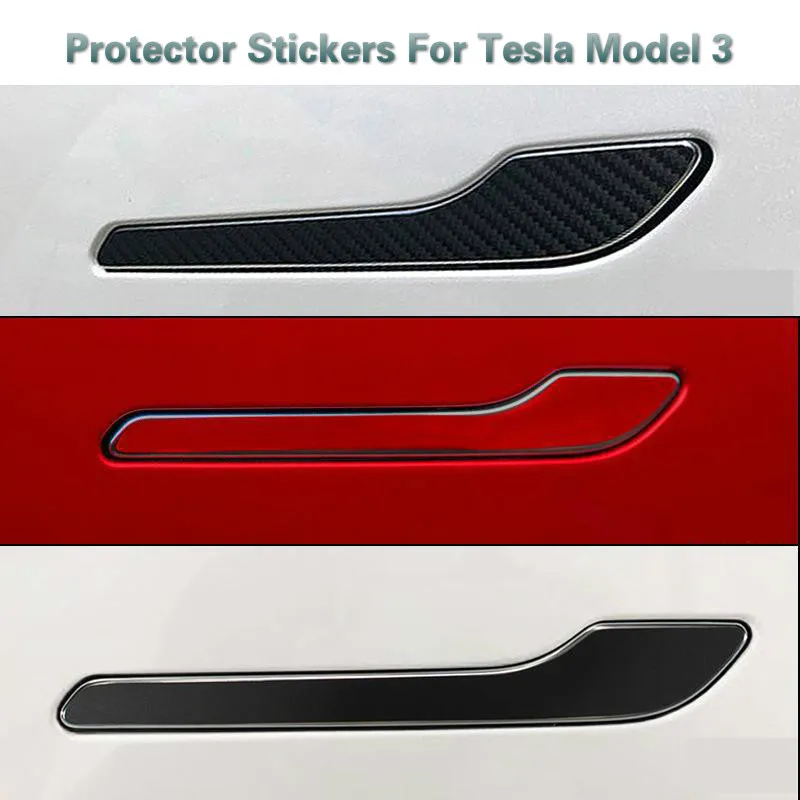 BAFIRE 4 шт. защитные наклейки на дверную ручку для Tesla Model 3 водонепроницаемые с