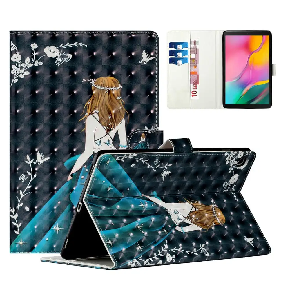 

Умный чехол HYYGEDeal для планшета для девочек, гнездо для карт, Магнитный кожаный чехол для Samsung Galaxy Tab S5E 10,5 T720 T725