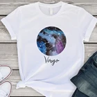 Футболка женская с круглым вырезом, модная рубашка с принтом звездного неба, топ в современном стиле, популярная одежда