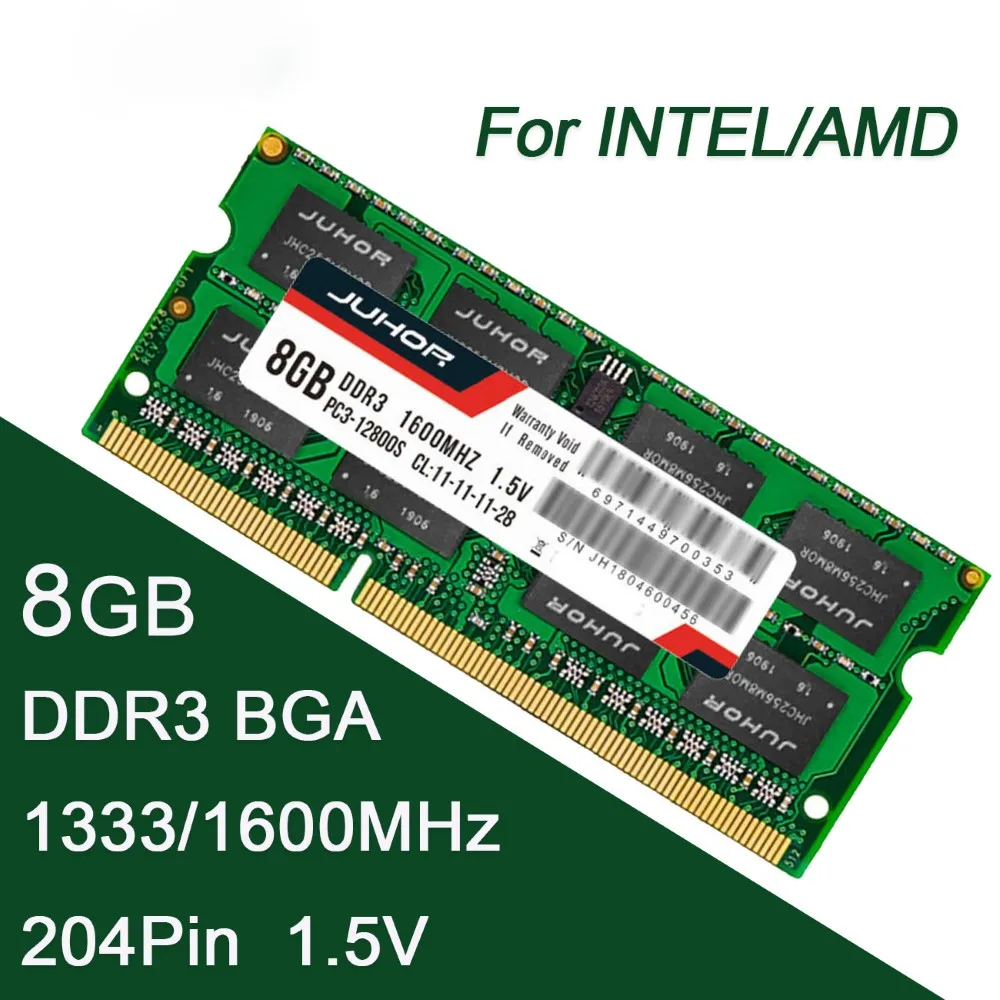 

Память JUHOR 8G DDR3 1333/1600 МГц 204Pin 1,5 в компьютерная ОЗУ высокоскоростное чтение/запись Бесшумная память для ноутбука AMD/INTEL