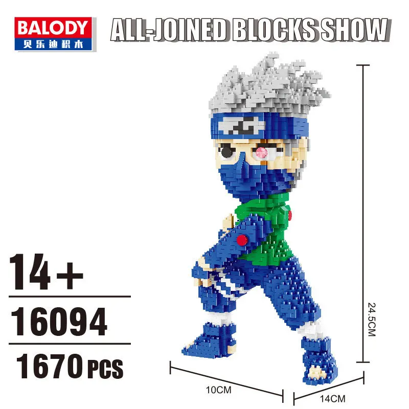 Balody аниме Ниндзя Блок Набор Мини Kakashi Sasuke Jiraiya модель Гаара блок строительные