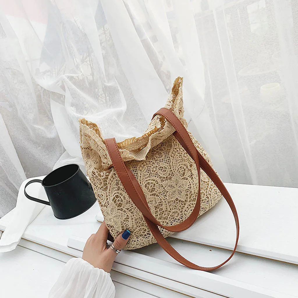 

Fashion Lady Literary Lace Hollow Versatile Handbag Shoulder Bag And Clutch Bag Ladies Hand Bags Bolsa Feminina01 #NG