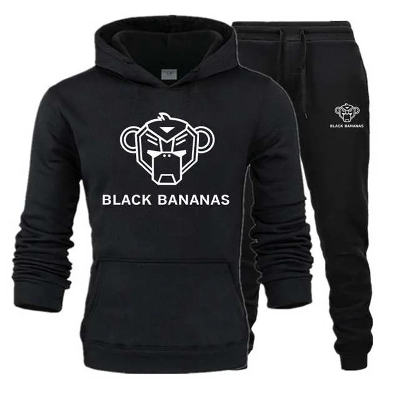

2021 Tracksuit Men Sets Winter Hoodies Pants 2 Piece Set 3XL Fashion Hoody Mens Sweatshirt Sporting Joggers Sweatpants Suit