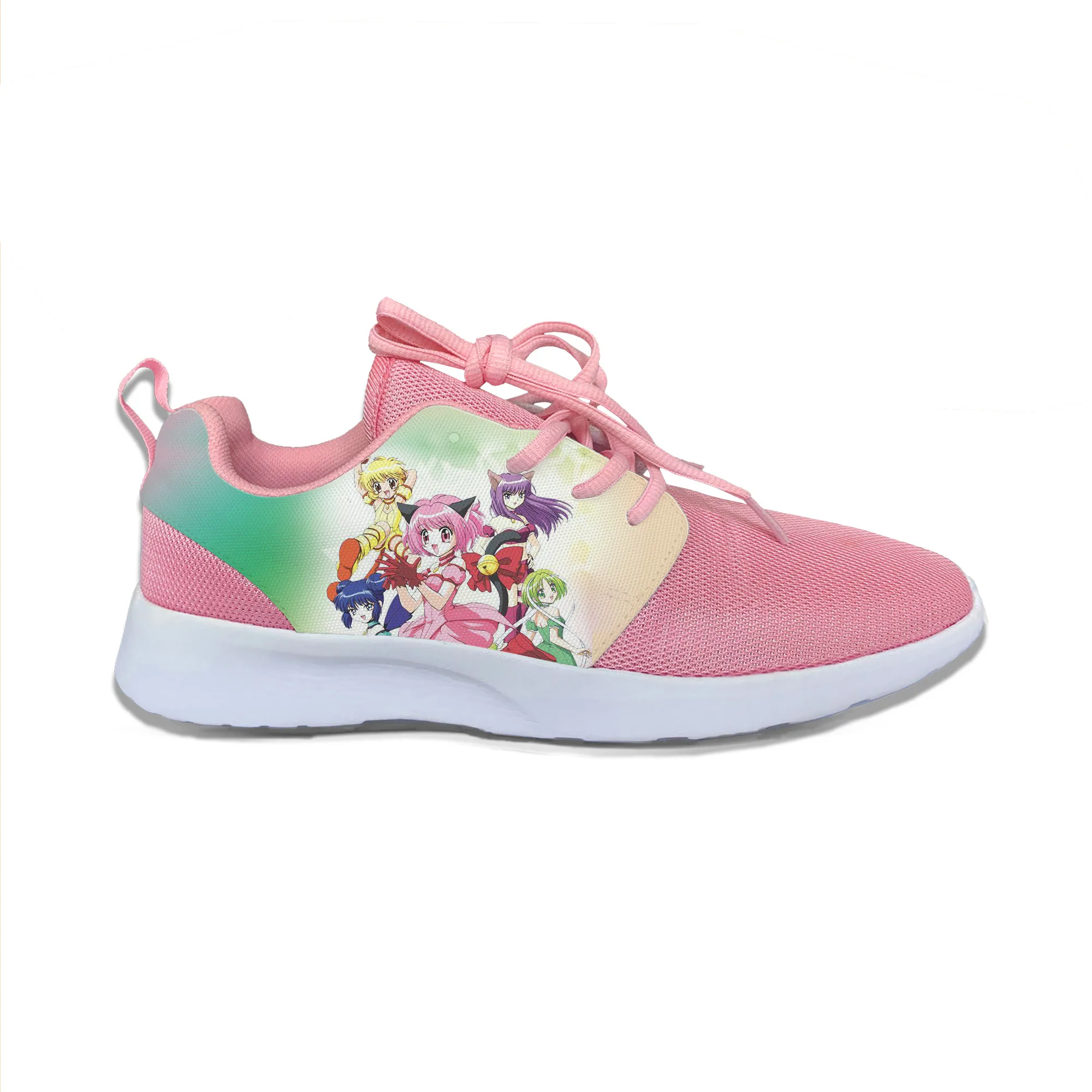 

Japanese Anime Manga Cartoon Tokyo Mew Mew Cute Sport Running Shoes Casual Breathable Lightweight 3D Print Female Women Sneakers