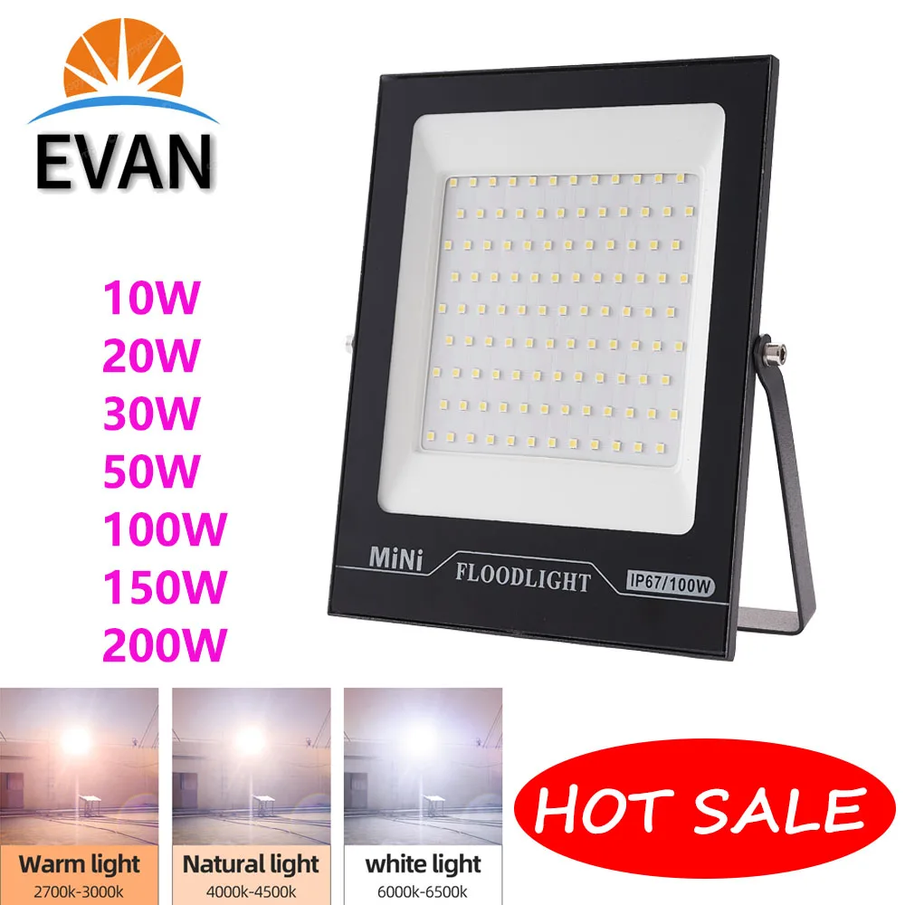 

Outdoor LED Flood Light AC220V 200W 150W 100W 50W 10W Reflector Spotlight IP66 Waterproof Garden Street Square Wall Floodlights