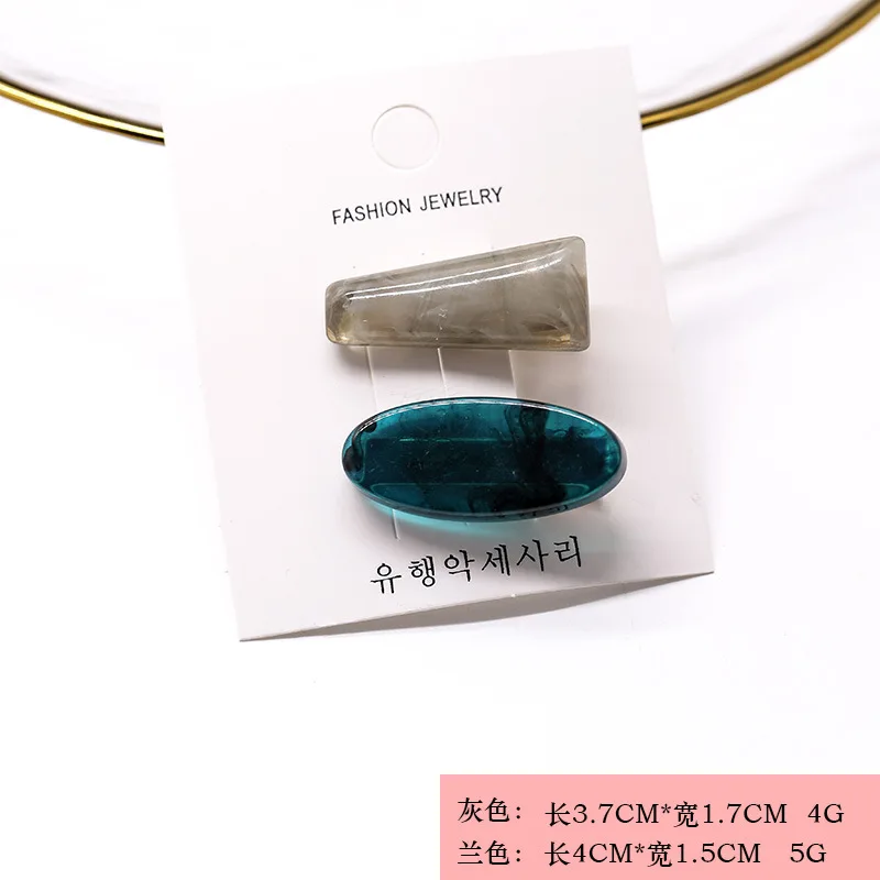 Заколки для волос из полимера с мраморным узором шпильки сплава аксессуары