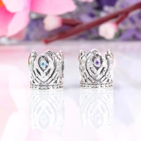 amaia authentic 925 sterling silver crown beads fit original charms bracelet necklace pendant diy jewelry making