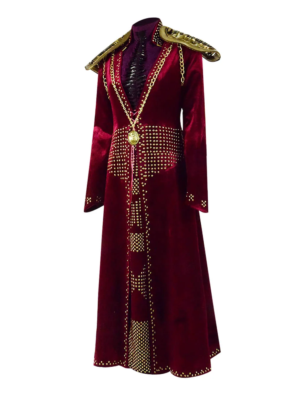 Cossky Cersei Lannister Cosplay Costume Wine Red Velvet Gown Dress Women Throne Costume Full Set Outfit