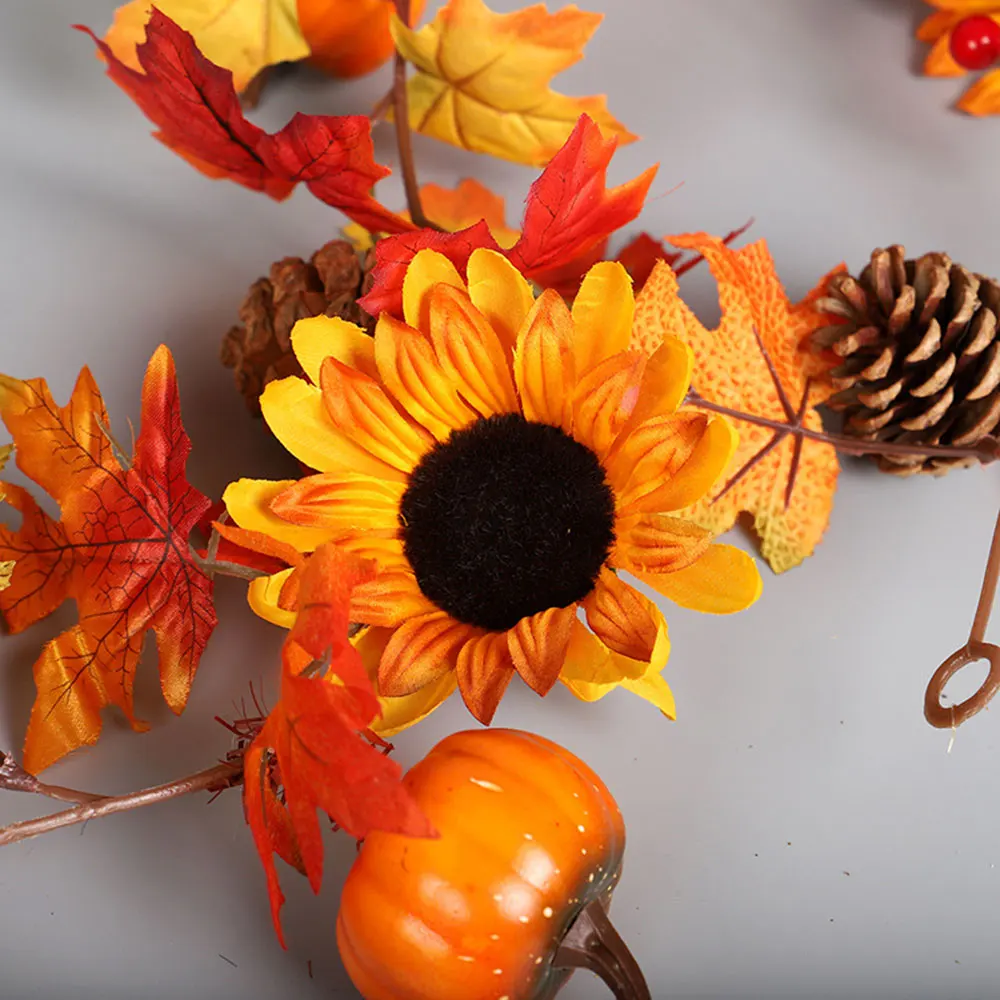 Искусственный осенний кленовый лист гирлянда &quotПодсолнух&quot растения