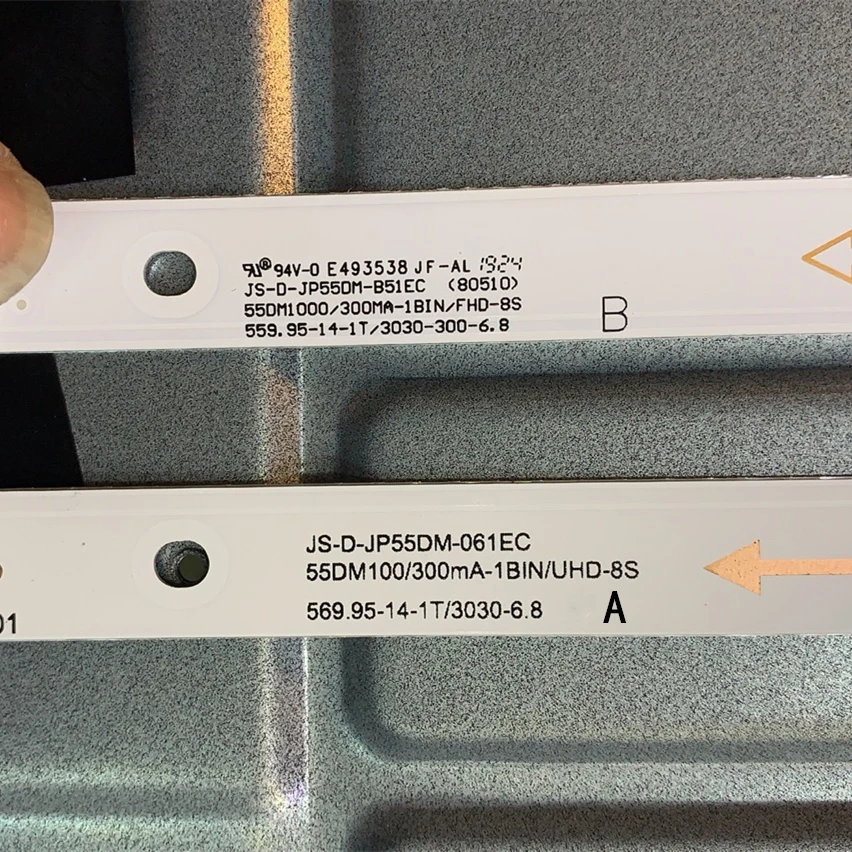 9 шт./набор 8B&amp1A высококачественная подсветка для телевизора 55 дюймов JS-D-JP55DM-A62EC 6 светодиодов 55DM1000 JS-D-JP55DM-B51EC 5 светодиодов включено
