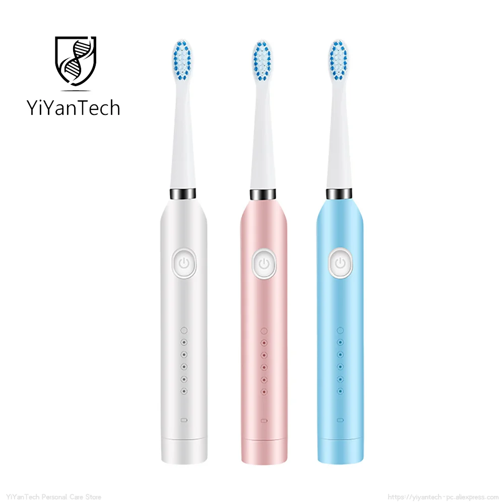 

Sonic Electric Toothbrush with Facial Massage Power Brush Automatic Cleaning USB Charge for Adult Couple Travel Gift PN-097