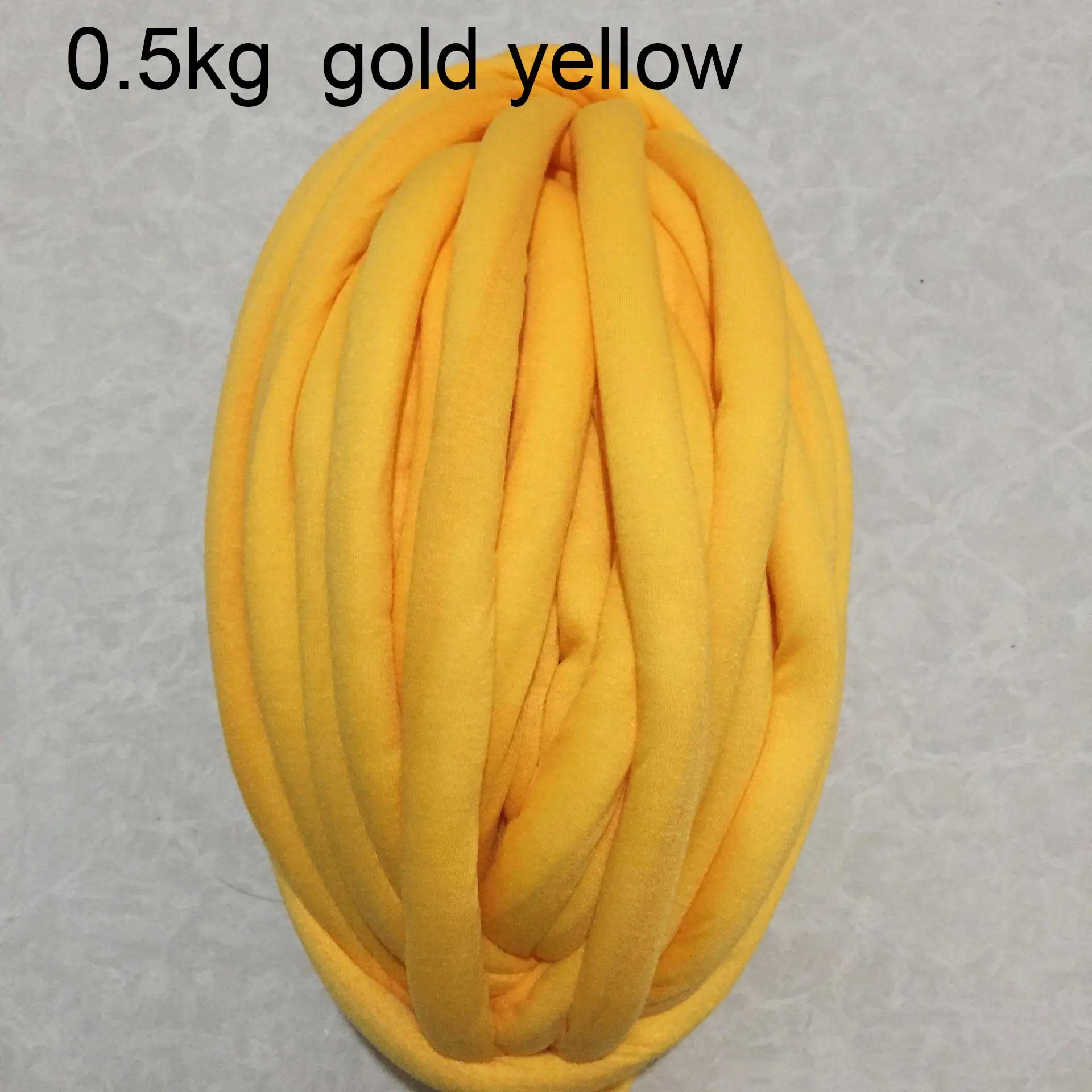gold yellow 0.5kg 500 г толстая супер объемная пряжа для ручная вязка крючком, мягкая большая хлопковая пряжа для рукоделия, прядильная пряжа для одеяла - Цвет: gold yellow 0.5kg