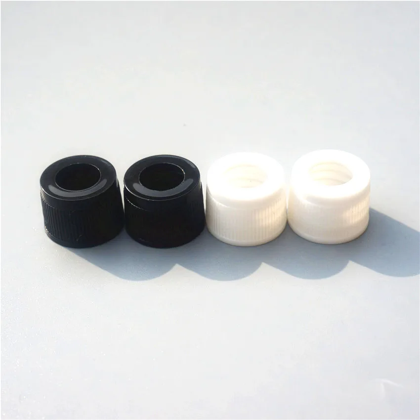 

5-100ml 5/10/20pcs Black/white Cover Plastic Dropper Lid 18/410 Small Head Circle Essential Oil Bottles Accessory Glass Bottle
