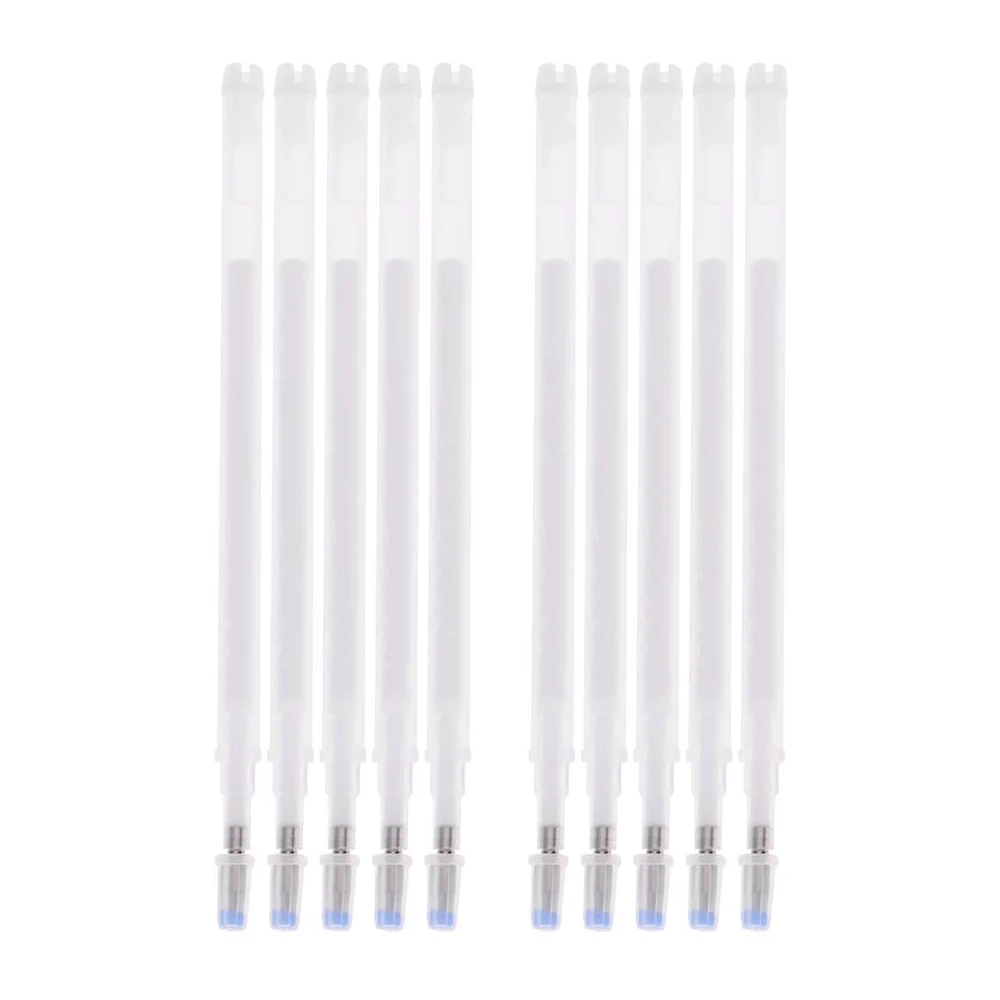 10pcs white 10 шт. ручка по ткани маркер высокая температура исчезающая тепло стирается ручка заправка ткань из искусственной кожи Марка швейные инструменты для лоскутного шитья - Цвет: 10pcs white
