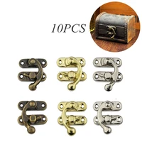 10pcs small antique metal lock decorative hasps hook gift wooden jewelry box padlock diy supplies for furniture hardware