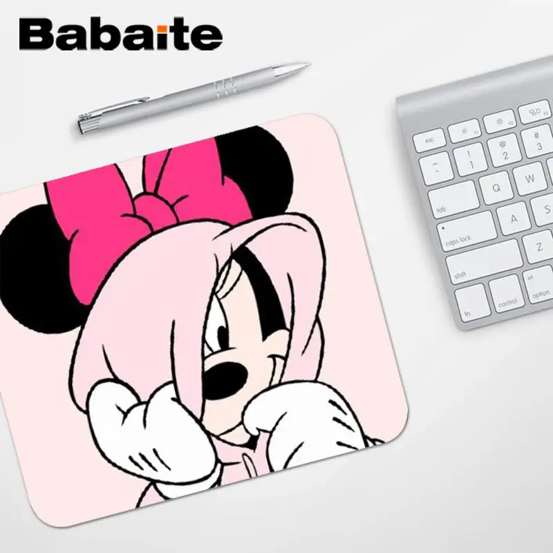 No Lock Edge25x29cm Babaite, высокое качество, мультяшный Микки, Минни, игровой коврик для ноутбука, коврик для мыши,,, игровой коврик для мыши - Цвет: No Lock Edge25x29cm