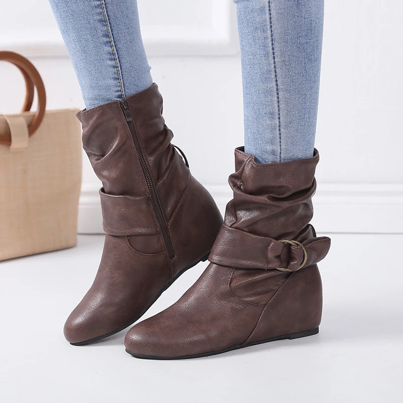 Новые женские осенне-зимние ботинки ботильоны на плоской подошве модельные