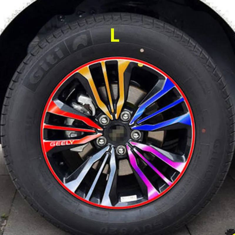 L Для Geely Emgrand X7 EmgrarandX7, EX7, FC SUV, Vision X6, NL4, автомобильная наклейка для колес - Название цвета: L