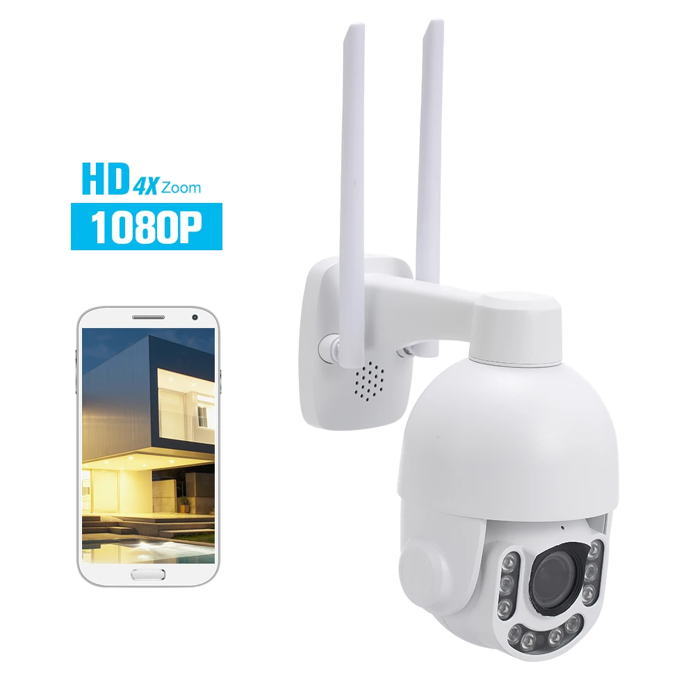 

1080P 2.0MP Wireless IP WiFi Camera HD Security Camera Waterproof 4X Optical Zoom Lens Night Vision APP Control Motion Detection