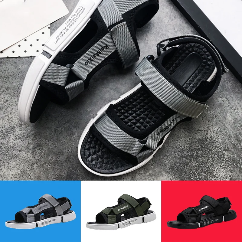 Новинка 2020 года мужские сандалии Мужская обувь черного цвета пляжные летние